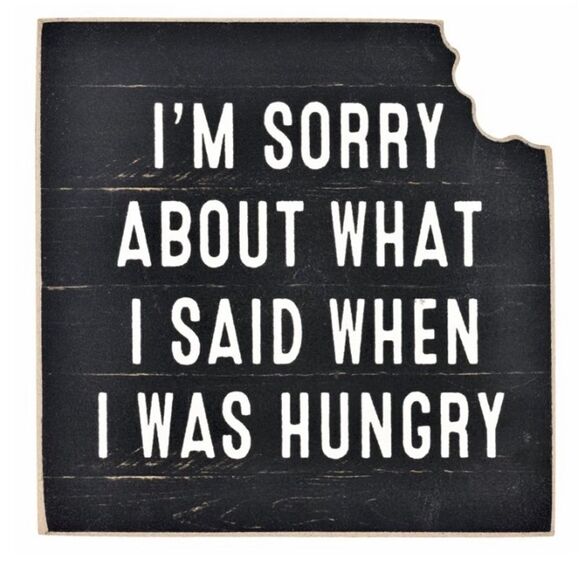Kitchen Tabletop or Hanging Hungry Wood Sign - Picture 1 of 8